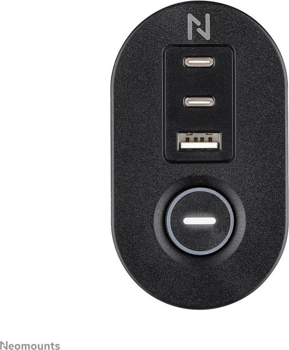 Image du produit Neomounts Tischsteckdose mit Klemme 3-fach/230V/USB-A/2xUSB-C/schwarz (Tables)