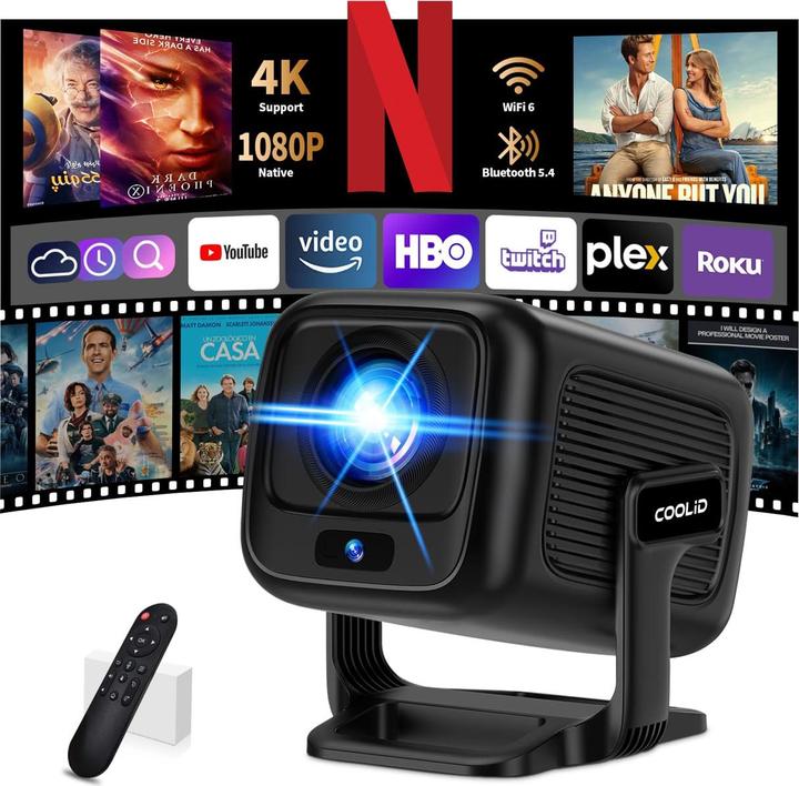Coolid 4K Autofokus Projektor C3 mit 5G WiFi und BT 5.4 (4K, 200 lm, 1.3:1)