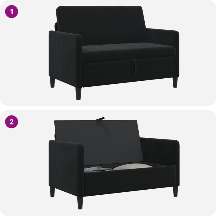 Actual product image vidaXL Sofa mit Stauraum (2 person sofa)