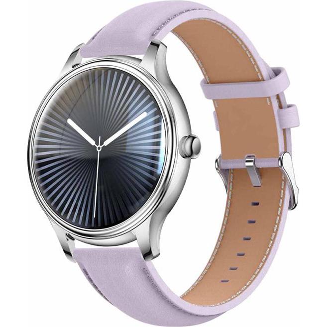 Colmi Smart Watch L28 Silver-Purple + Purple leather strap, Smartwatch