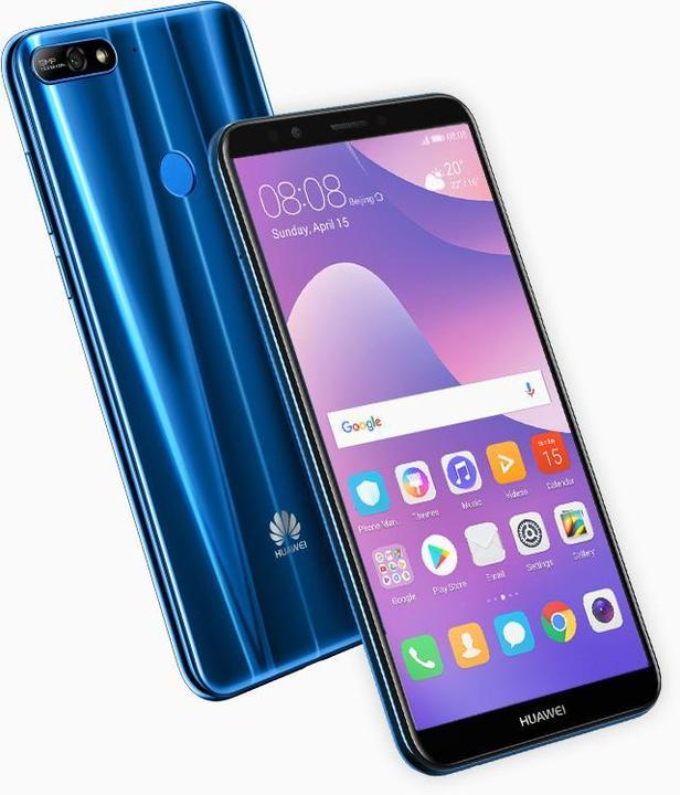 Actual product image Huawei Y7 2018 (16 GB, Blue, 5.99", Dual SIM + SD, 4G)