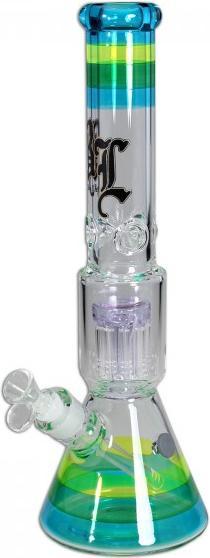 Immagine prodotto Black Leaf Bong blu-giallo, 40 cm