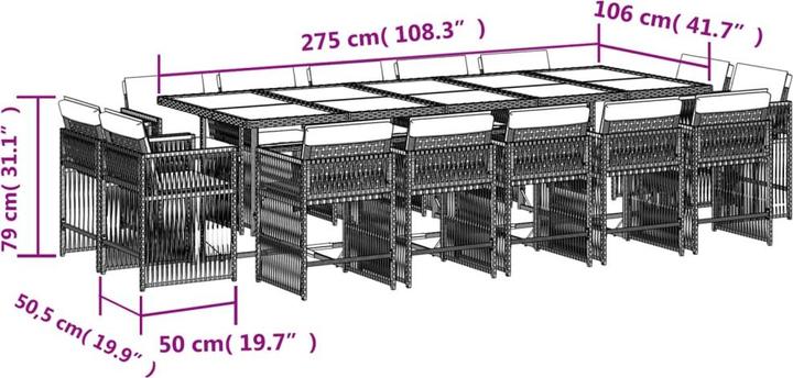 Produktbild vidaXL Garten Essgruppe