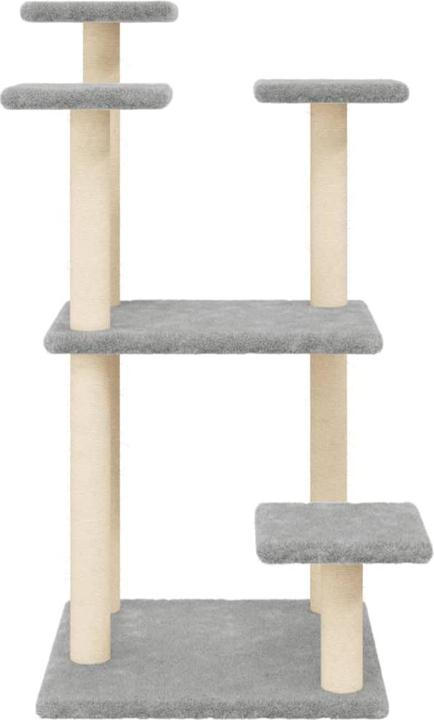 Produktbild vidaXL Kratzbaum mit Plattformen Hellgrau 98,5 cm,Farbe (98.50 cm, Hellgrau)