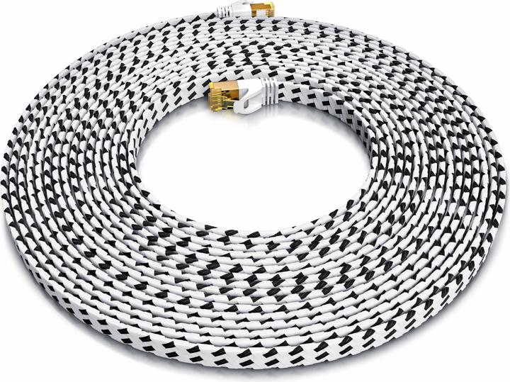 Actual product image Primewire CAT 7 network cable flat cotton jacket - LAN patch cable data cable - flat ribbon cable - (U/FTP, PiMF, CAT7, 10 m)