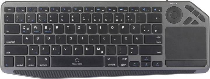 Produktbild Renkforce RF-WLBTKB-300 Bluetooth®, Funk Tastatur Deutsch, QWERTZ Schwarz Integr (DE, Kabellos)