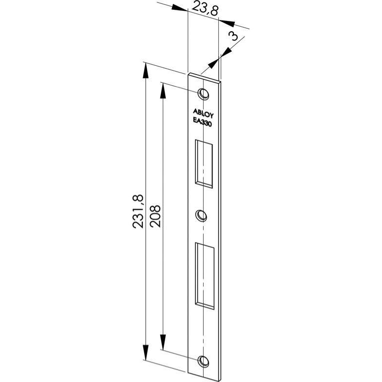Thumbnail - effeff, Türgriff + Fenstergriff, Flachschliessbleche Z09XSBL (Schliessblech)
