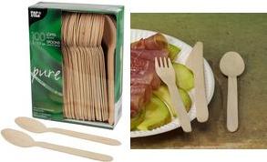 Actual product image Papstar 86941 Disposable Soup Spoon Wood (e) (500 x)