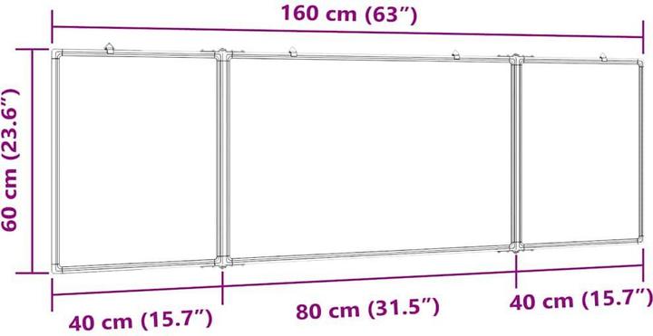 Image du produit vidaXL magnetisches Whiteboard (60 x 160 cm)