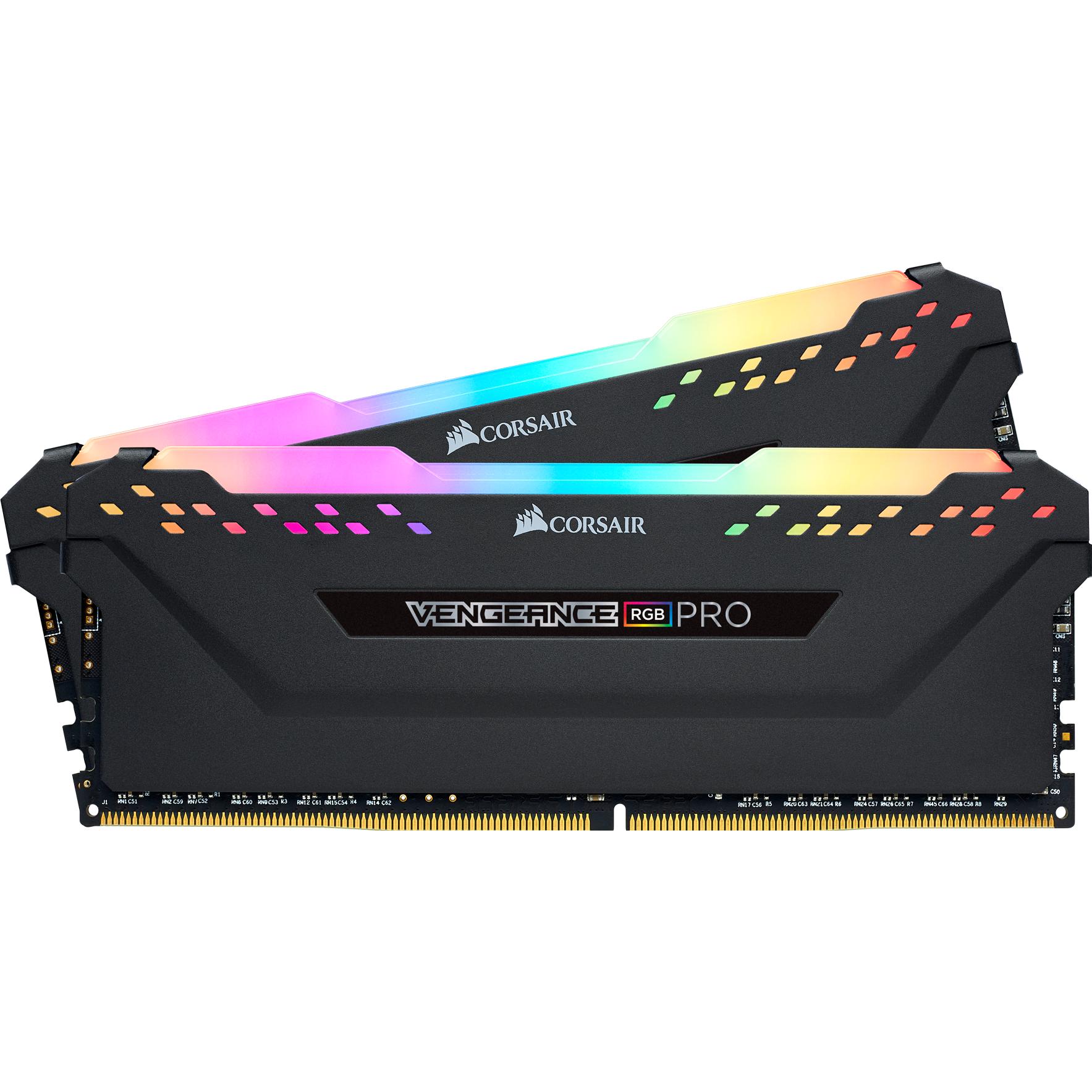 Corsair Vengeance RGB Pro (2 x 8GB, 3600 MHz, DDR4-RAM, DIMM), RAM, Schwarz
