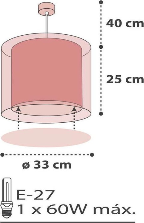 Image du produit Dalber Lampe à suspendre nuages rose (E27)