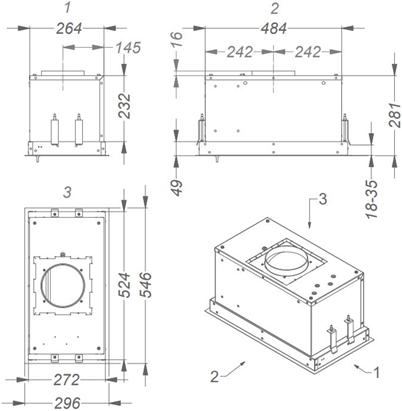 Produktbild NOVY Hood Essence 828 Canopy, Energy efficiency class B, Plotis 60 cm, 398 m³/h, Mechanical control (Flachschirmhaube)