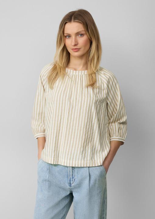 Produktbild S.Oliver Bluse Streifenbluse mit Raffung und Schleife (42)