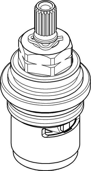 Actual product image Grohe Ceramic top 3/4" stop right