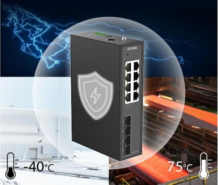 Produktbild D-Link DIS-210G-12, Managed, L2/L3, Gigabit Ethernet (10/100/1000), DIN rail (12 Ports)