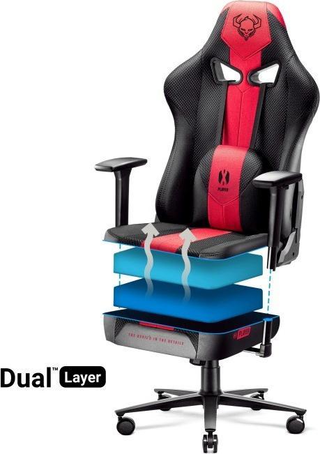 Produktbild Diablo Fotel Chairs X-Player 2.0 Normal Size Antracytowo-Karmazynowy