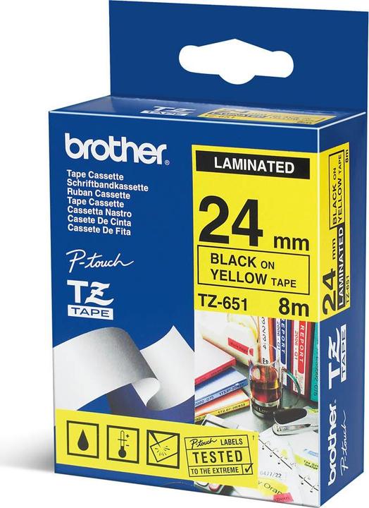 Produktbild Brother Tze-651 (2.40 cm, Gelb, Schwarz)