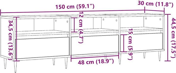 Image du produit vidaXL TV-Schrank (150 x 30 x 44.50 cm)