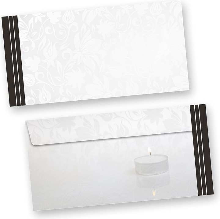 Actual product image Tatmotive Trauer-Briefumschläge DIN lang (250 Stück) (110 x 220 mm, 250 x)