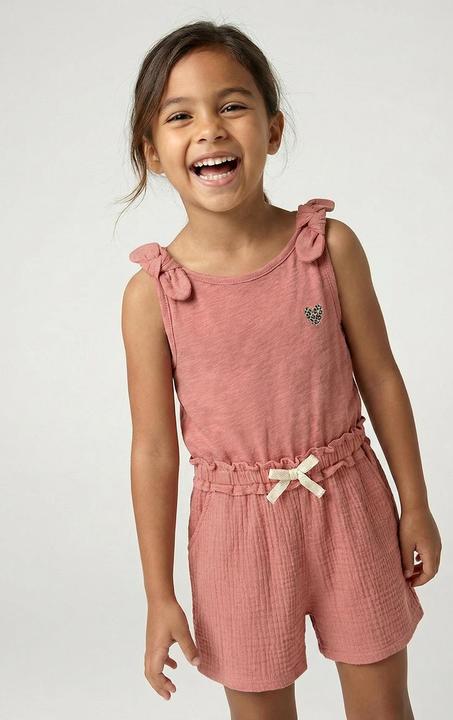 Produktbild Vertbaudet Kurzer Mädchen Jumpsuit aus Materialmix (128)