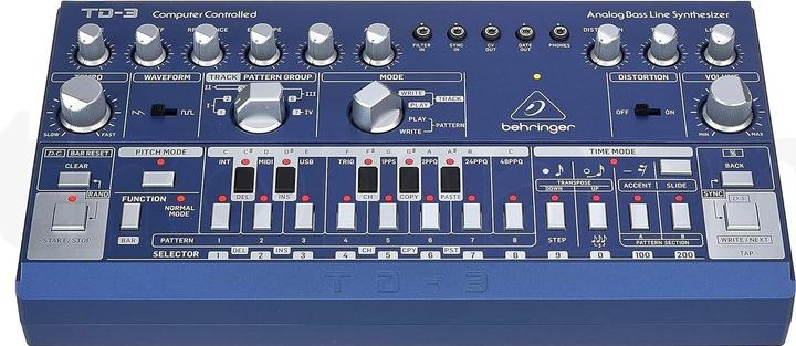 Actual product image Behringer TD-3-BU Syntezator linii basowej niebieski