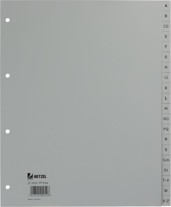 Produktbild Rexel Kunststoff-Register - extrabreit