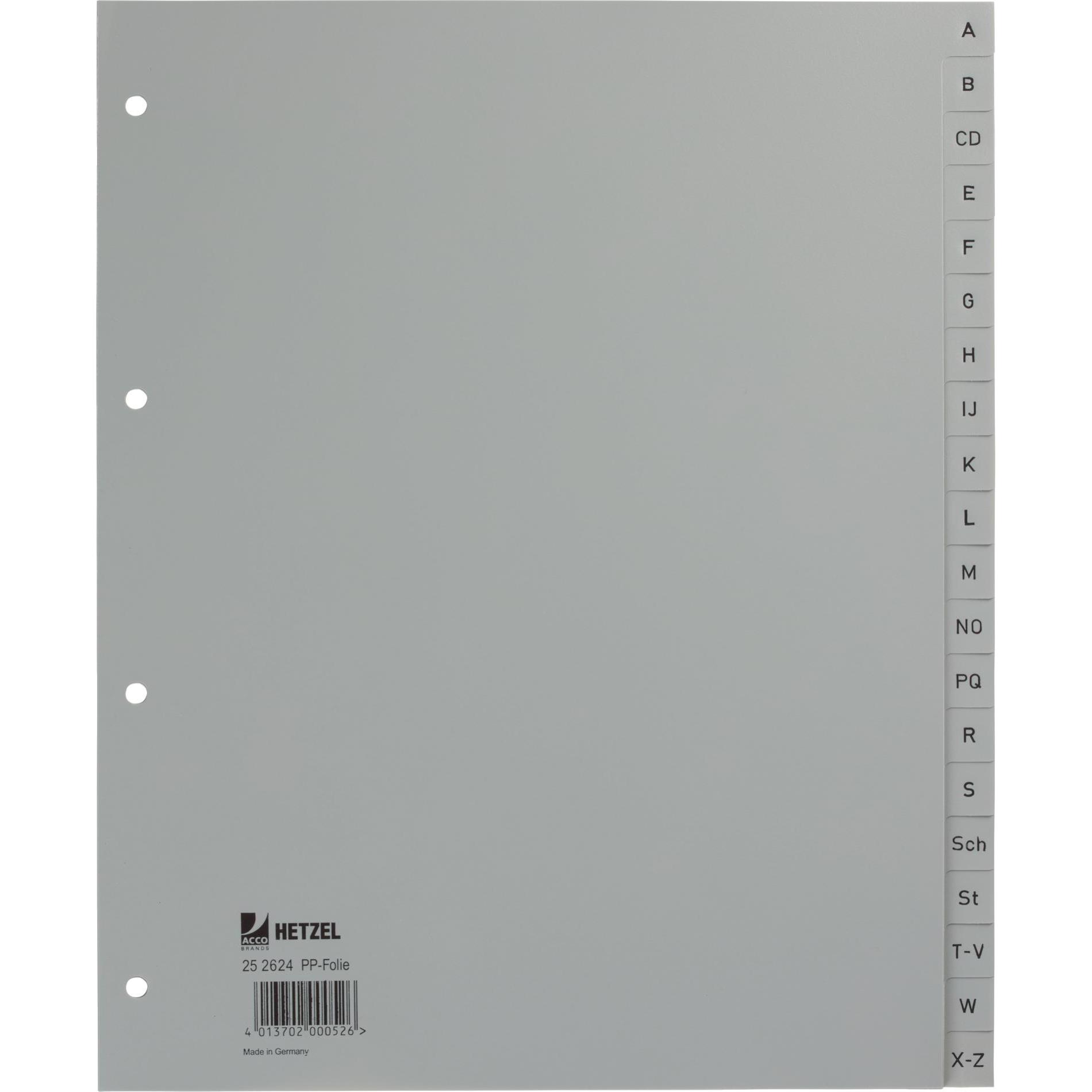 Rexel, Ordner Zubehör, Kunststoff-Register - extrabreit