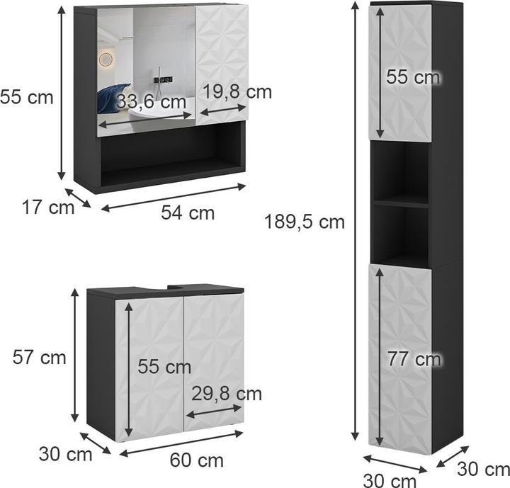 Produktbild Vicco Edge mit Hochschrank