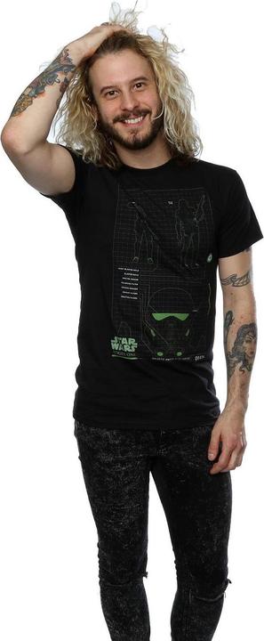 Actual product image Star Wars Mens Rogue One Death Trooper Schematic T-Shirt (M)