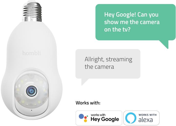Actual product image Hombli Bulb Cam (2560 x 1440 Pixels)