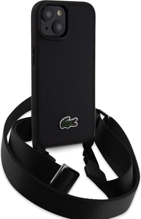 Produktbild Lacoste LCHCP15SSPVCK iPhone 15 / 14 / 13 6.1" czarny/black hardcase Iconic Petit Pique Crossbody (Apple iPhone 15)