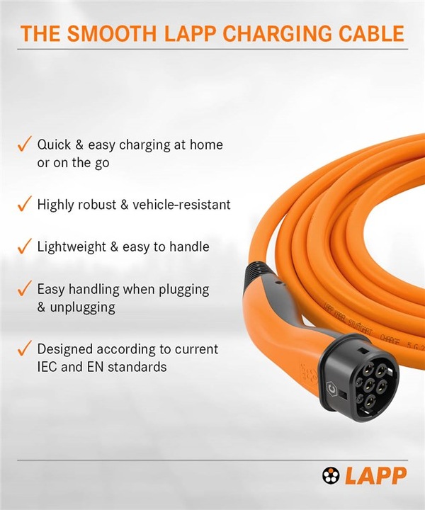 Actual product image Lapp Mobility EV-TYPE2 (Type 2, 22 kW, 32 A, 5 m)