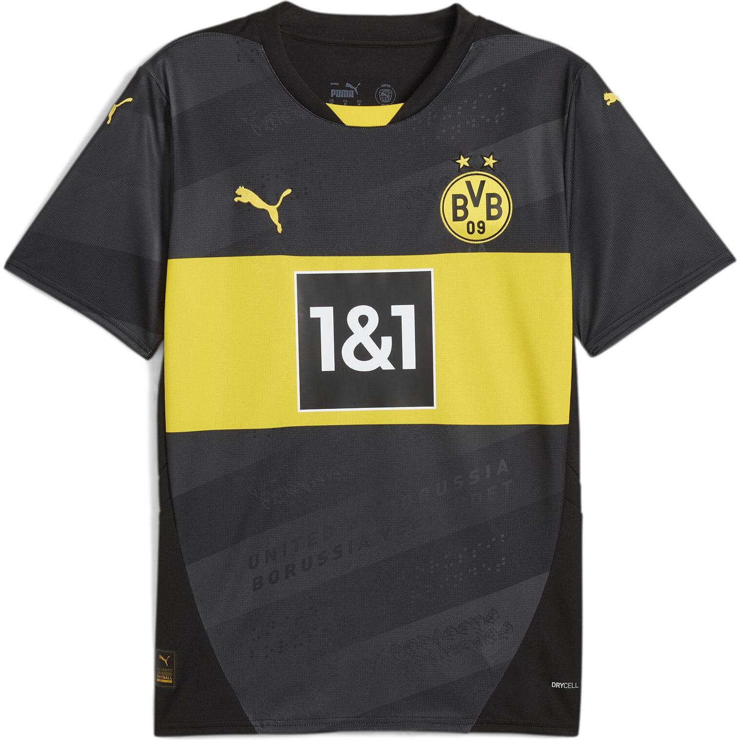 Puma, Herren, Fussballtrikot, BVB Away Jersey Replica (3XL), Schwarz, 3XL