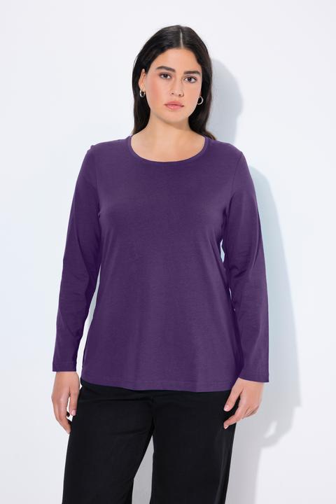 Produktbild Ulla Popken Shirt, Slim, Rundhalsausschnitt, Langarm (62)