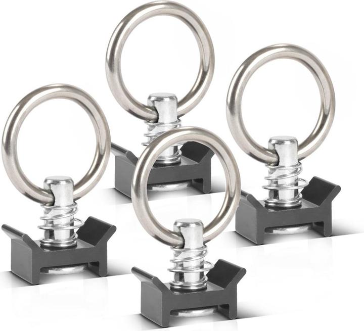 Image du produit Stahlwerk Zurrösen 4er Set Fitting O-Ring Ösen Zurrringe für Airlineschienen