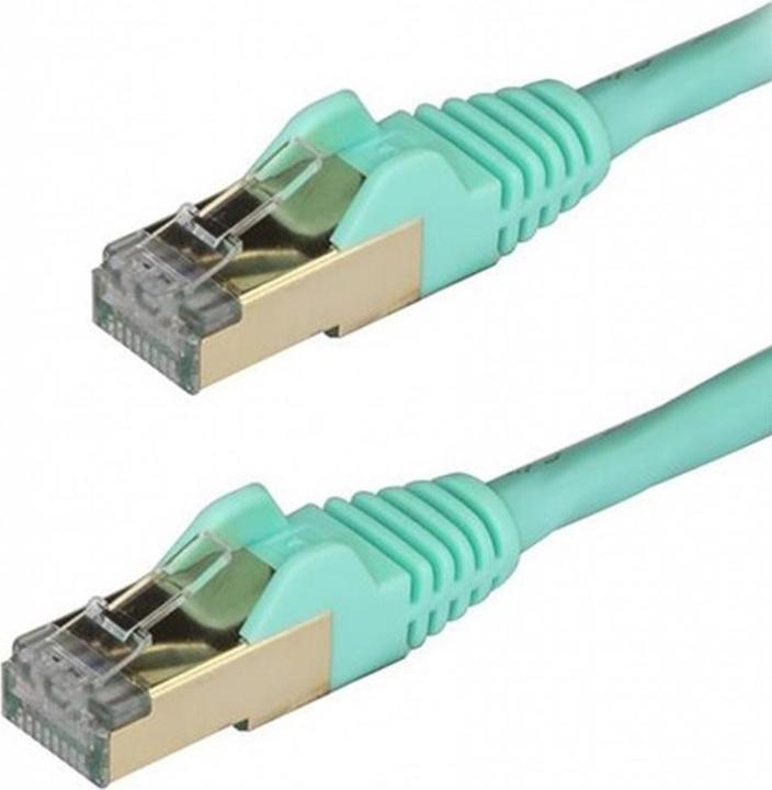 Actual product image StarTech Patch Cable Cat6a 3m Aqua (STP, CAT6a, 3 m)