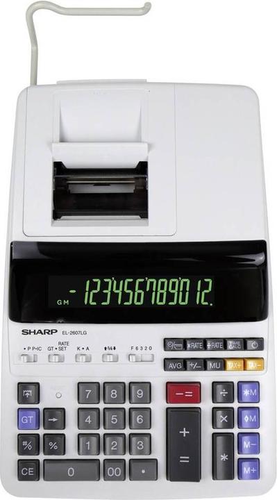 Actual product image Sharp Printing desk calculator EL-2607 LG (Batteries, Electrical connection)