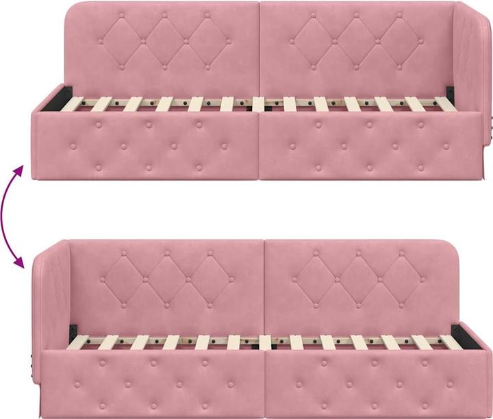 Actual product image vidaXL Eckbettgestell (80 x 200 cm)