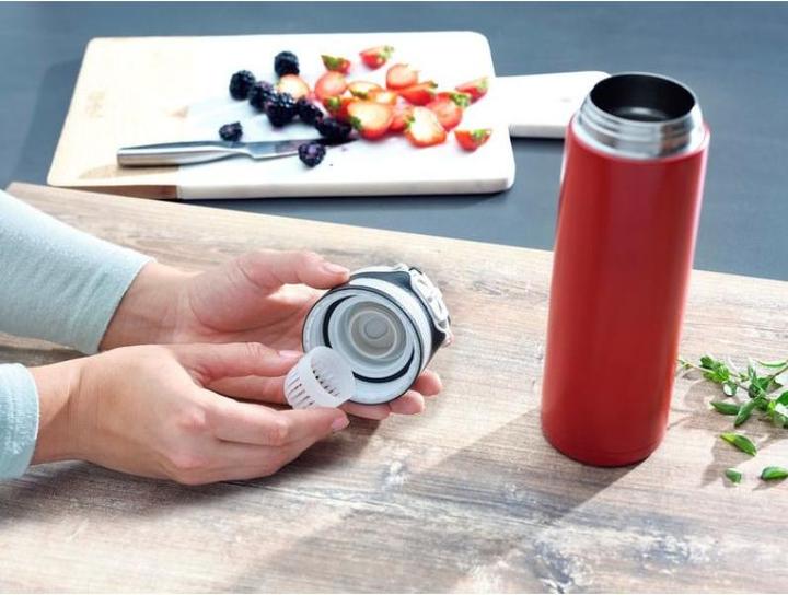 Actual product image Leifheit Borraccia Flip Acciaio Rossa 600ml (0.60 l)