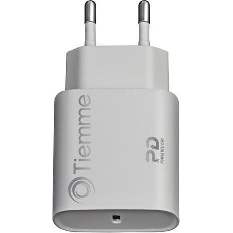 Tiemme Chargeur secteur 1 port USB-C 20W (Blanc) (20 W, 1 Port) (3639W)