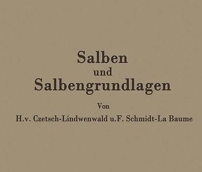 Produktbild Salben und Salbengrundlagen (Deutsch, 1939)