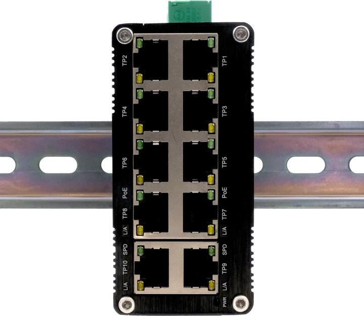 Produktbild Exsys Industr. Mini PoE-Switch 10x 1 Gbps (10 Ports)