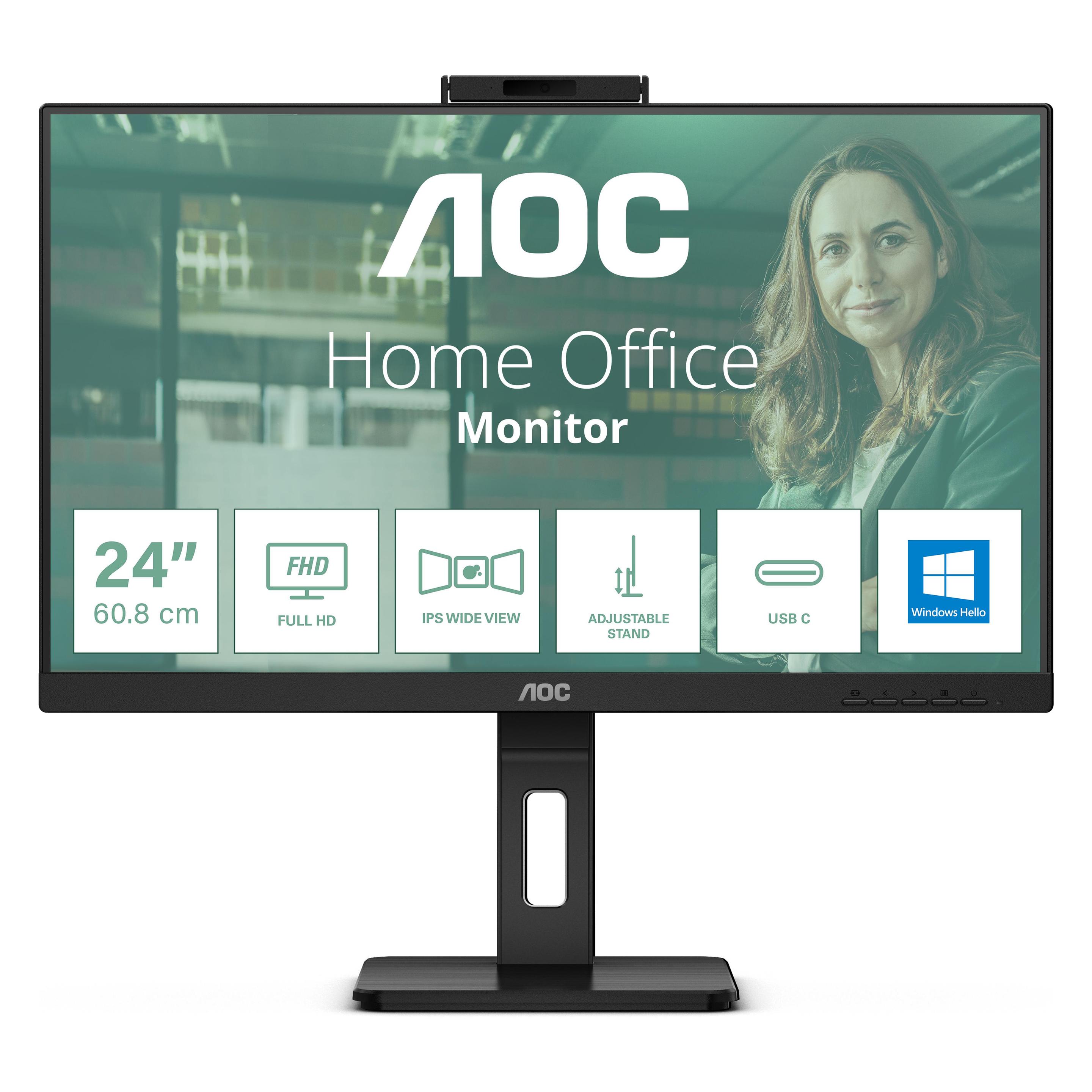 AOC 24P3CW 60,45cm 23,8Zoll IPS TFT 1920x1080 HDMI DP USB Black (1920 x 1080 Pixel, 23.80"), Monitor