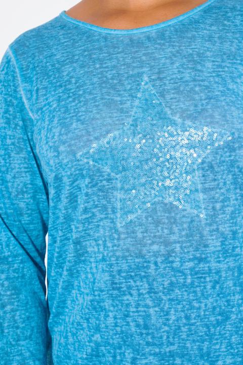 Produktbild Angel of Style T-Shirt, Basic Fit, Pailletten-Stern, Langarm (46)