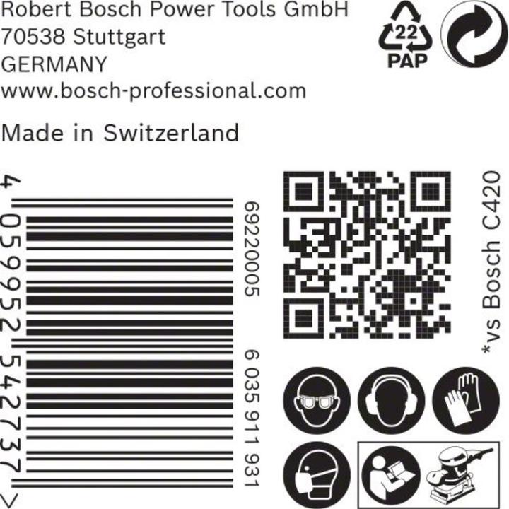 Actual product image Bosch Professional Zubehör Expert C470 Sandpaper with 8 holes for orbital sander, 93 x 186 mm, G 40, 50 pcs. (40)
