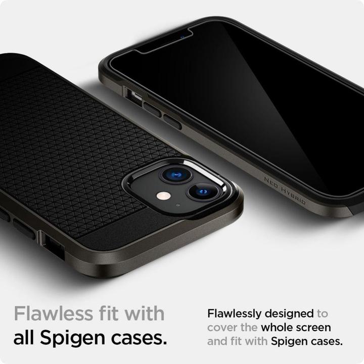 Actual product image Spigen Glass TR screen protector 1 pc. (1 Piece, Apple iPhone 12 mini)
