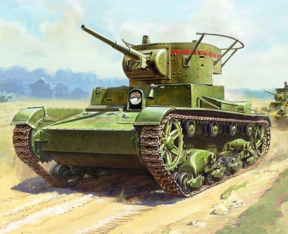 Produktbild Zvezda 1/100 Soviet T-26 mod.1933 Light Tank # 6246