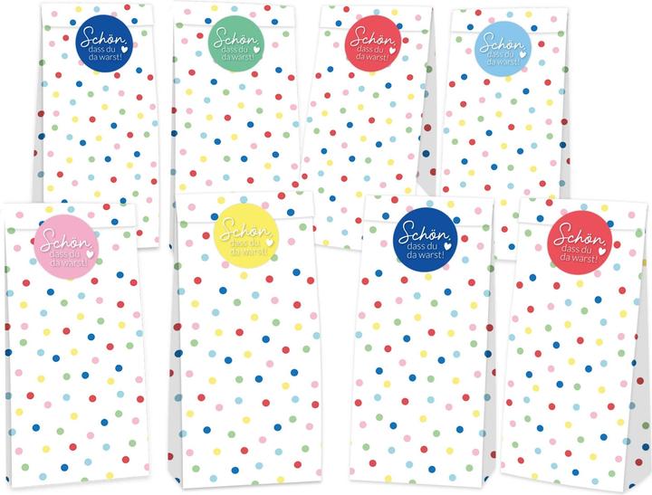 Papierdrachen 24 Geburtstagstüten – Konfetti (24 Stück)