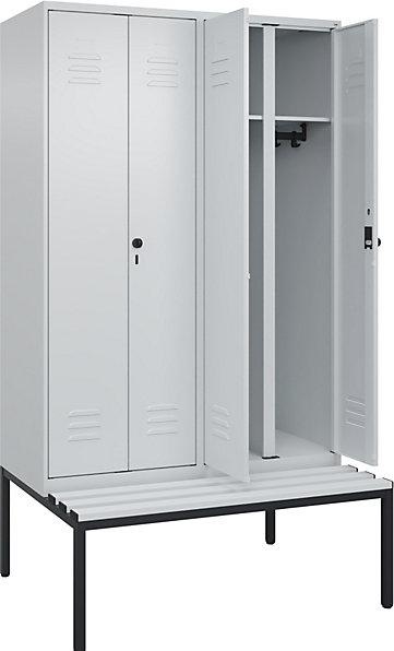 Produktbild C+P Schwarz-Weiss-Spind Classic PLUS Sitzbank (120 cm, 212 cm)