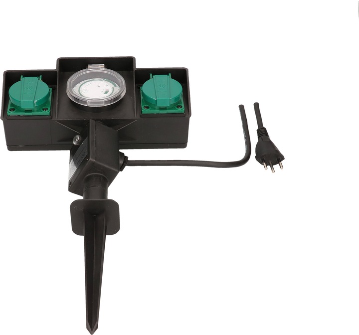 Image du produit Max Hauri Piquet de jardin 2x type 13 avec minuterie IP44